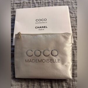 NIB!! Chanel Parfums Coco Mademoiselle COCO Make Up Bag Champagne Color